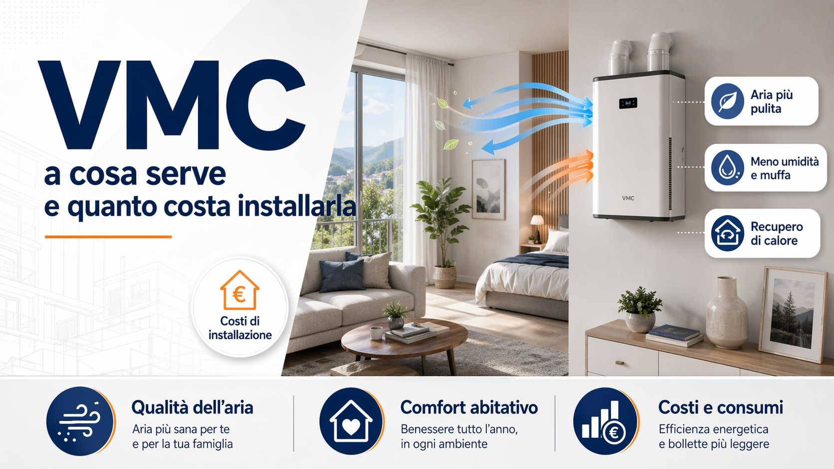 Abitazione con VMC e ricambio di aria